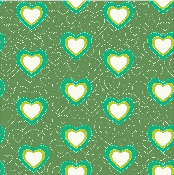 Valentine Herz nahtlose Muster Hintergrund — Stockvektor
