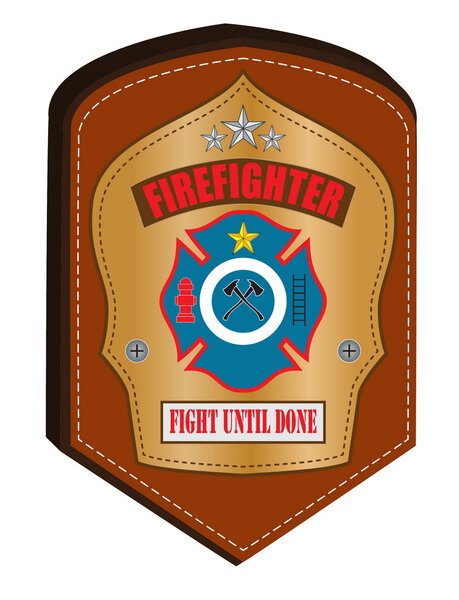 Firefighter leather  emblem