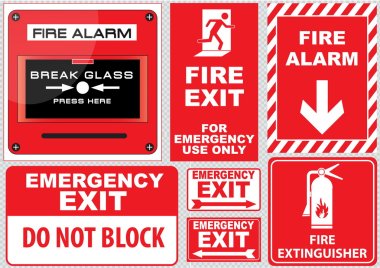 Set of Fire Alarm clipart