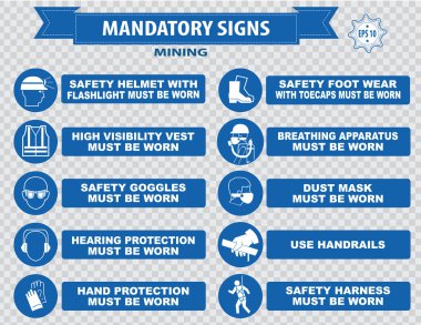 Chemical or Medical Mandatory sign clipart