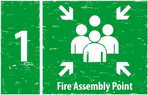 Fire Assembly Point sign — Stock Vector