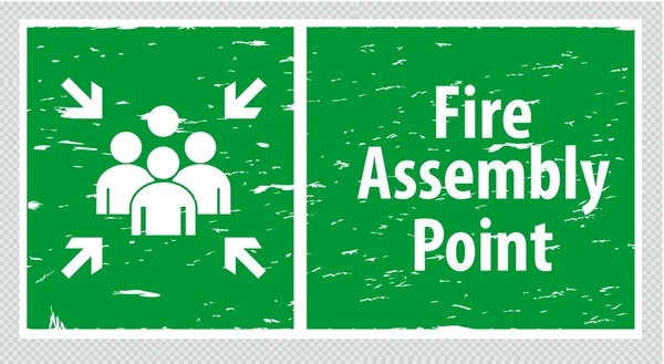 Fire Assembly Point sign — Stock Vector