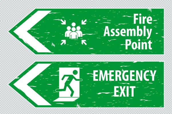 Emergency Exit Sign — Stock Vector