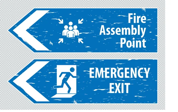 Emergency Exit Sign — Stock Vector