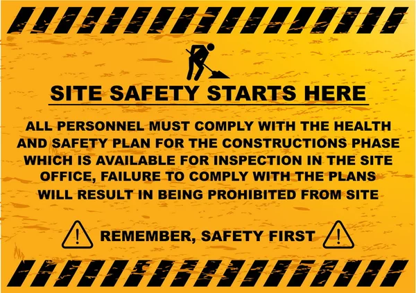 Industrial safety banner — Stock Vector