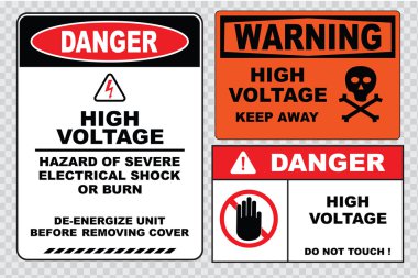 electrical safety signs clipart