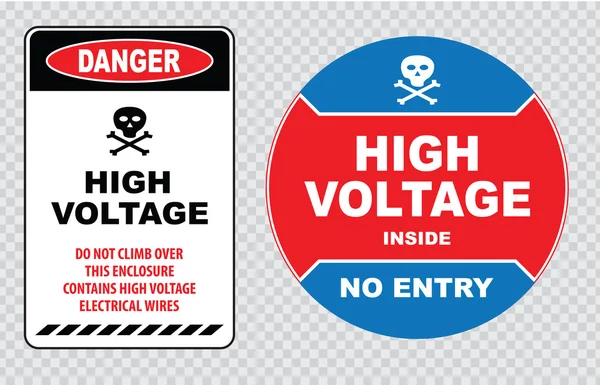 Señales de seguridad eléctrica — Vector de stock