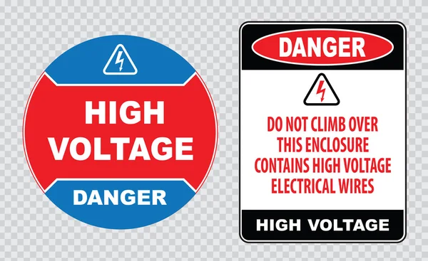 Electrical safety signs — Stock Vector