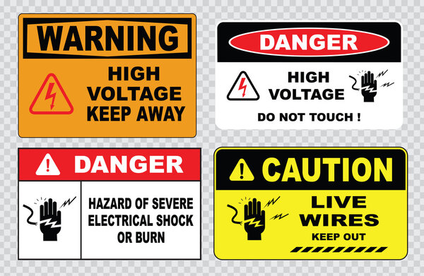 electrical safety signs
