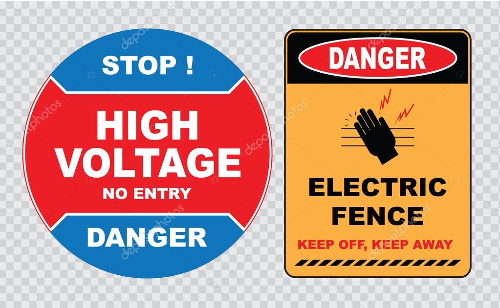 Electrical safety signs Stock Vector by ©coolvectormaker 73713129