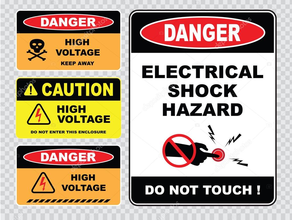 high voltage warning signs
