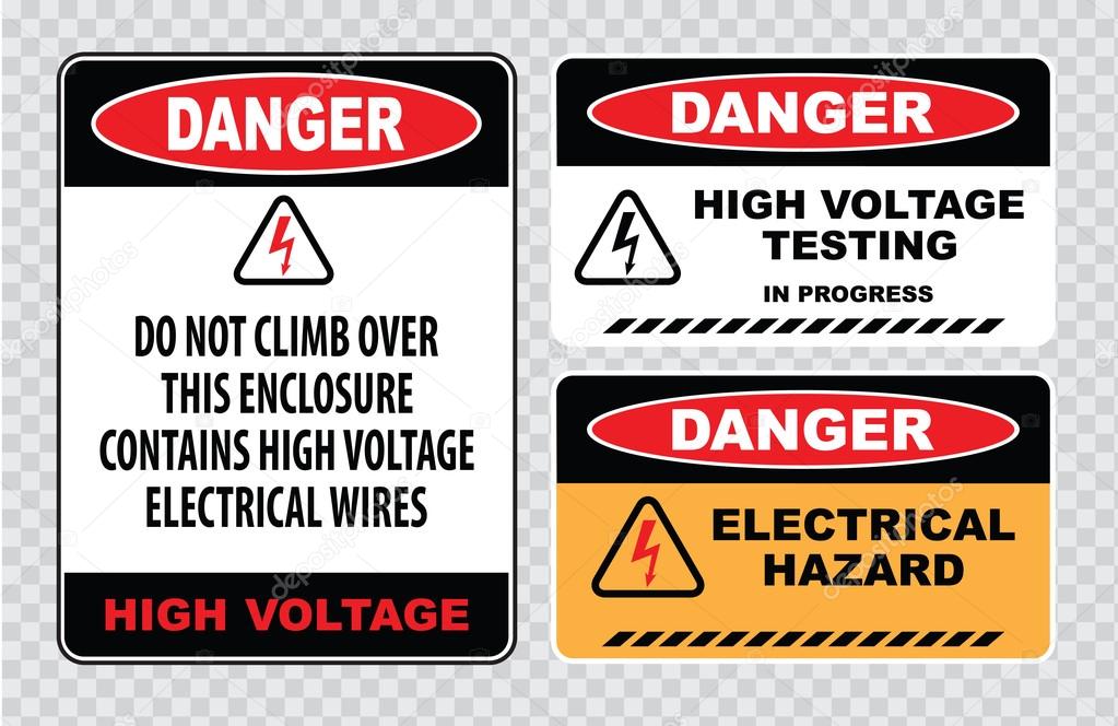 high voltage warning signs
