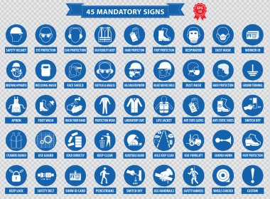 Mandatory signs, construction health, safety signs