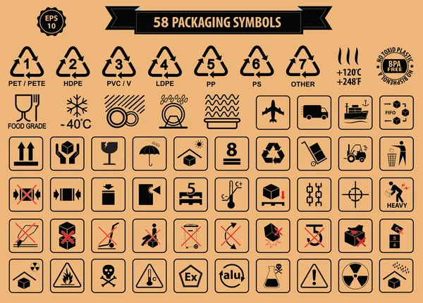 Set Of Packaging Symbols — Stock Photo, Image