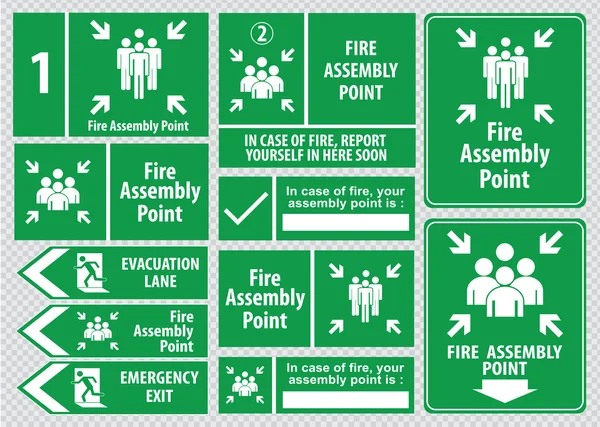Acil çıkış işaretlerini kümesi