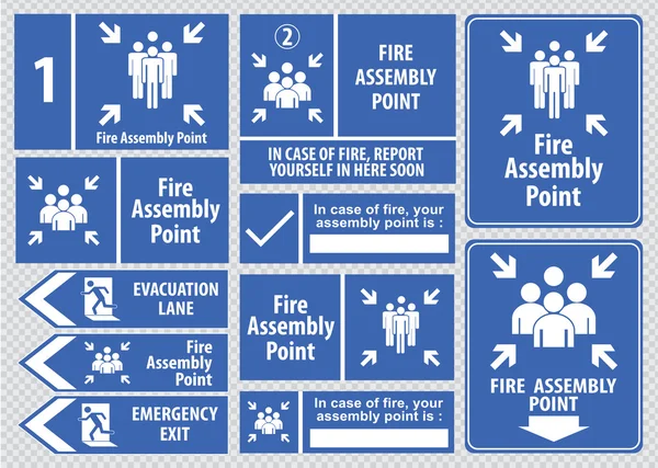 Acil çıkış işaretlerini kümesi