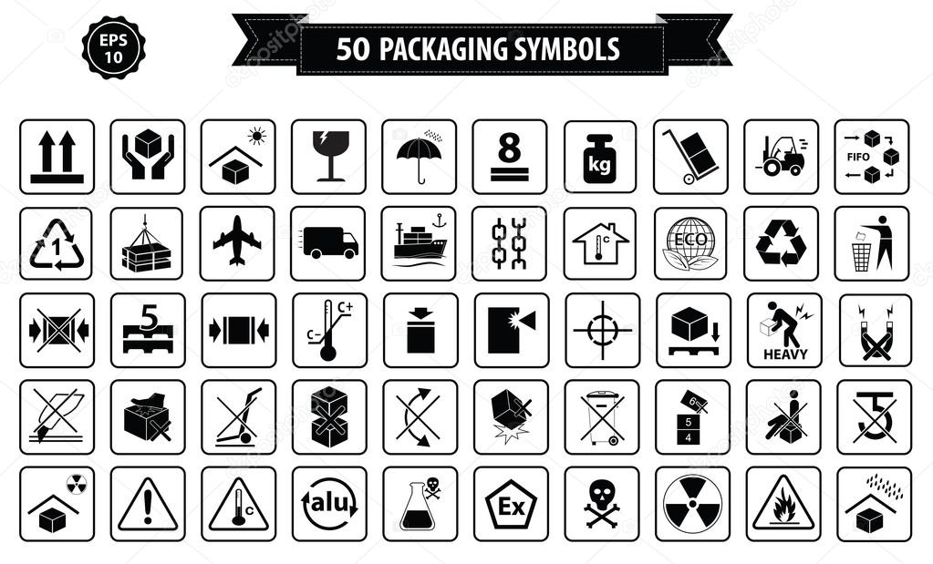 Set Of Packaging Symbols