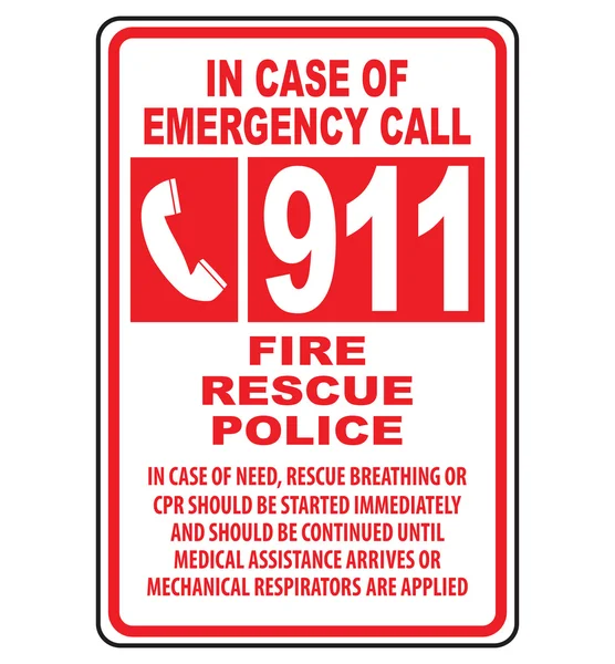 Numéro d'appel d'urgence — Image vectorielle