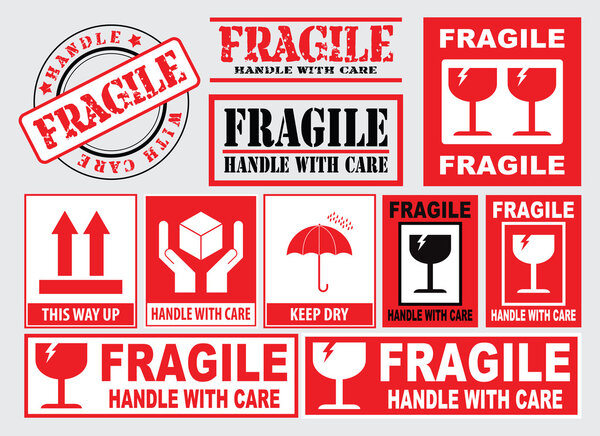 Packaging or Fragile Stickers