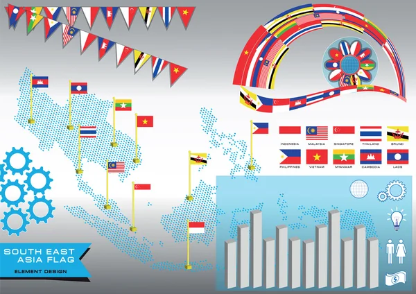 Sureste asiático diseño — Archivo Imágenes Vectoriales