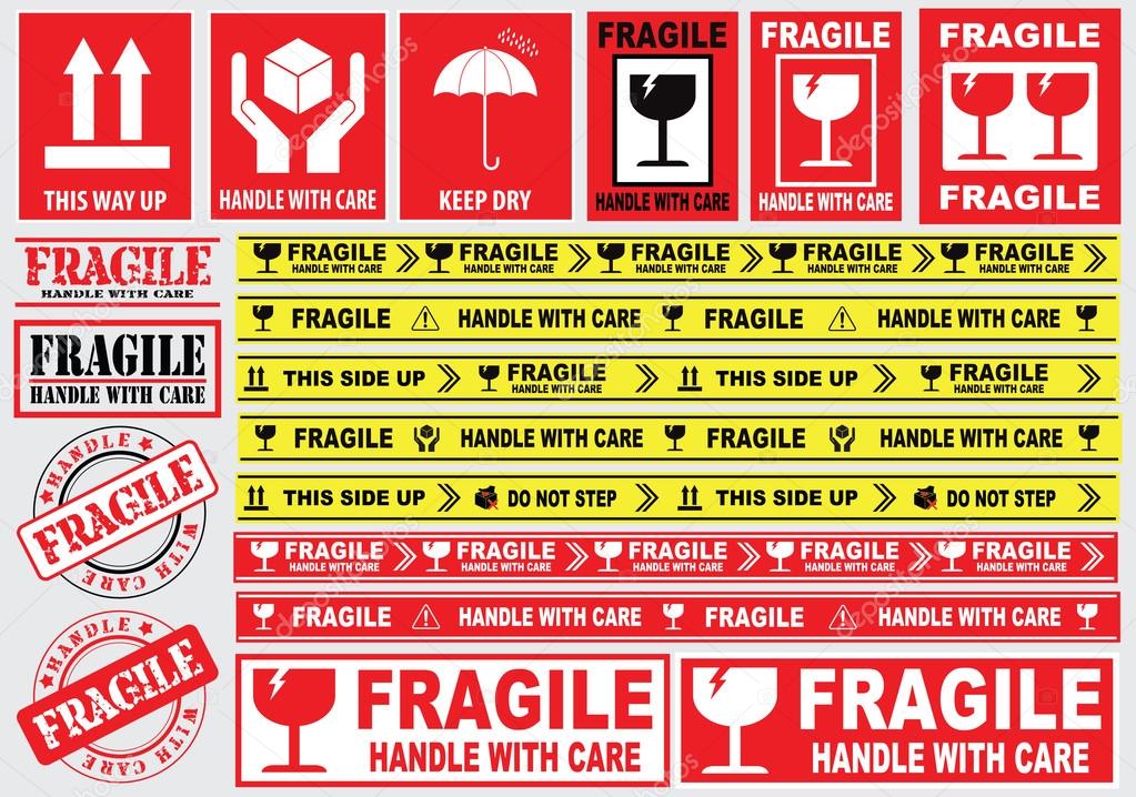 Packaging or Fragile Stickers