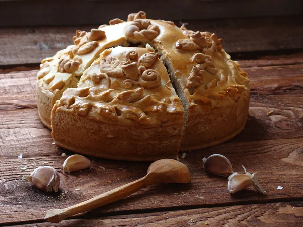 Rus pasta tavuk ve mantar ile