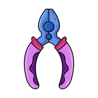 Basit el çizimi çizim tarzıyla pense Renkli vektör çizimi