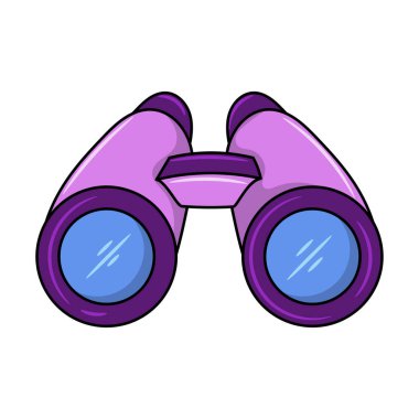 Dürbünler Basit elle çizilmiş çizim biçimi ile renklendirilmiş vektör çizimi