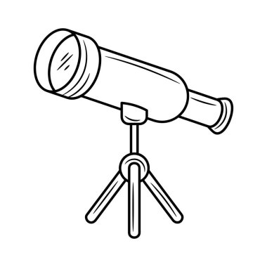 Basit el çizimi çizim biçimi ile dürbün vektör çizimi