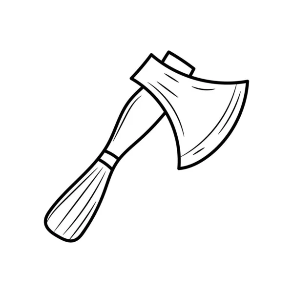 Axe Lumberjack Vector Illustration Simple Hand Drawn Sketching Style — Stock Vector