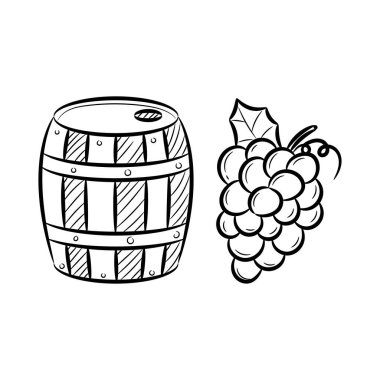 Fırın renkli Doodle vektör çizimi, elle çizilmiş çizim biçimi