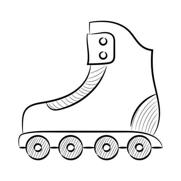 Roller Skates Vector Illustration Hand Drawn Sketching Design — Stock Vector