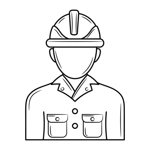 Seguridad Del Trabajador Sombrero Duro Dibujado Mano Bosquejo Vector Objetos — Archivo Imágenes Vectoriales