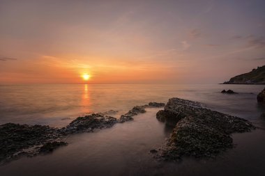 gün batımında deniz manzarası Tayland