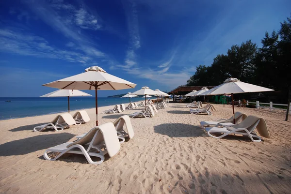 Chairs beach and umbrella at Phuket ,Thailand — Stock Photo, Image