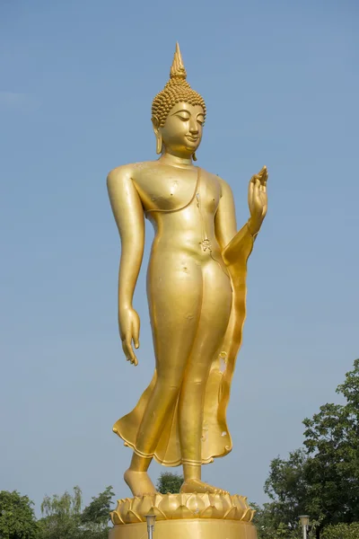 Statua buddha dorata in piedi Tak, Thailandia — Foto Stock