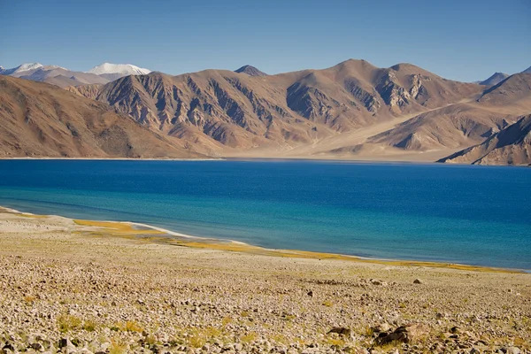 班公湖这个湖 Leh 拉达克，印度风景 vew — 图库照片