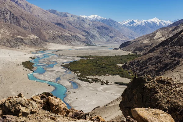 Rzeki Shyok w eksplorowali dolinę Ladakh, Dżammu idealna Kaszmir, Indie - września 2014 — Zdjęcie stockowe