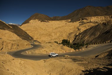 Ay kara Lamayuru Ladakh, Hindistan - Eylül 2014