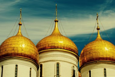 Duyuru Cathedral civarındaki Kremlin, Moskova, Rusya yakın