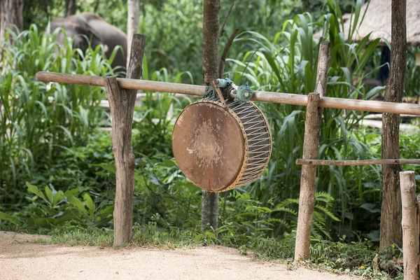 Native Thai drum for elephant show. Lampang ,Thailand. — Stock Photo, Image