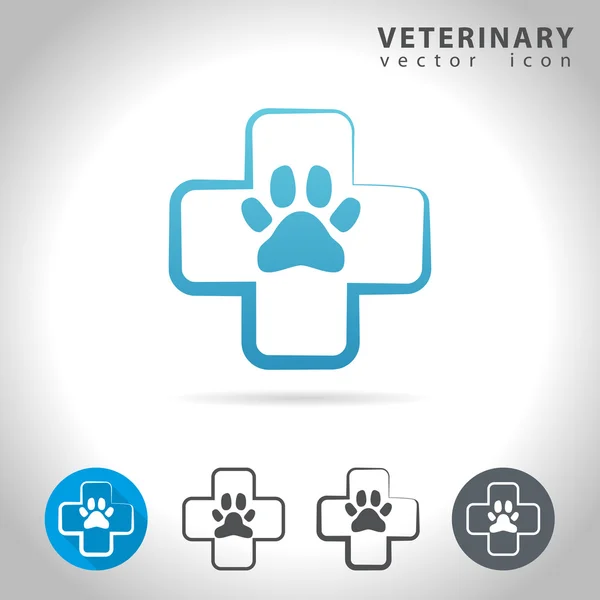 Veterinary icon set — Stock Vector