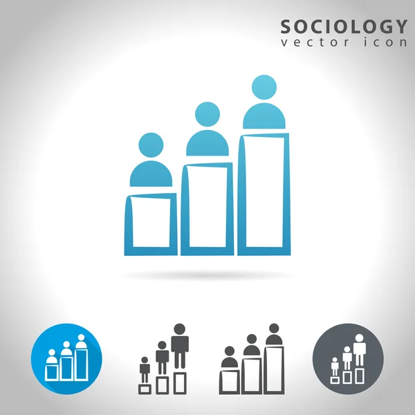 Conjunto de ícone de sociologia — Vetor de Stock