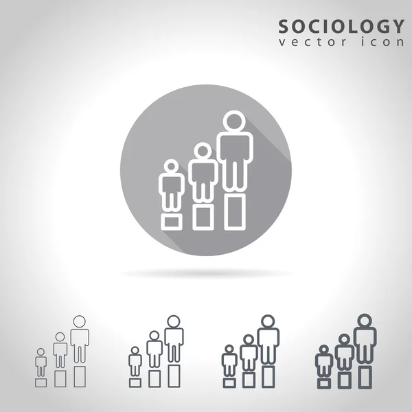Ícone do esboço da sociologia —  Vetores de Stock