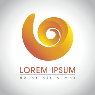 Soyut sarı girdap