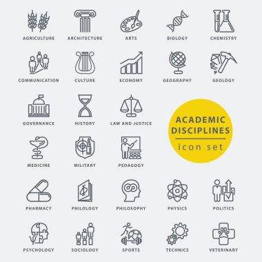 Academic disciplines icon clipart
