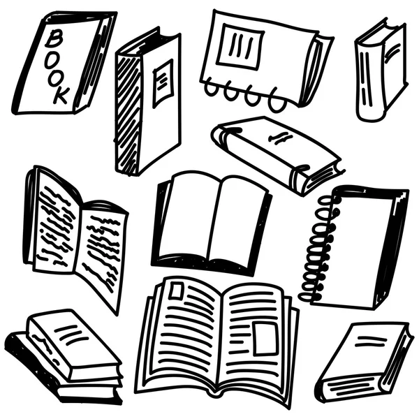 Books sketch collection — Stock Vector