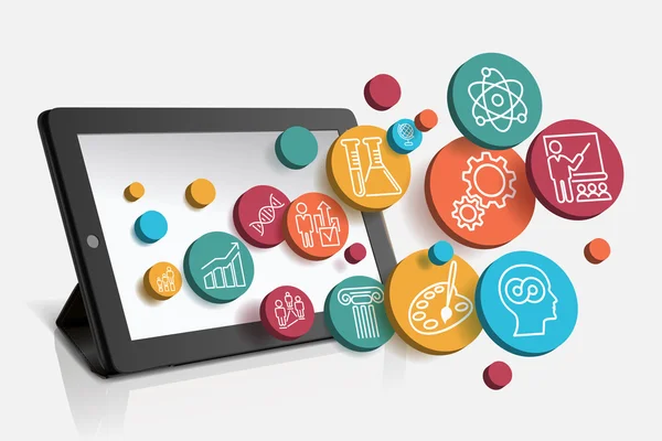 Eğitim kutsal kişilerin resmi ile tablet