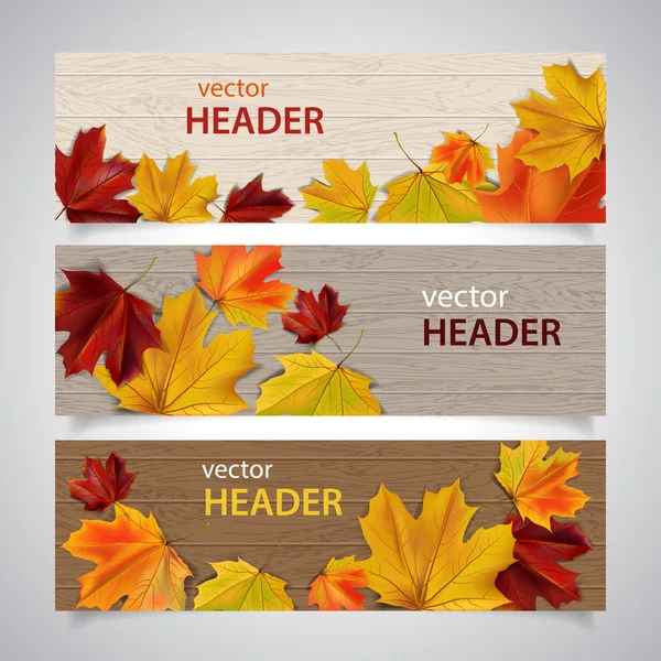 Banderas de otoño — Vector de stock