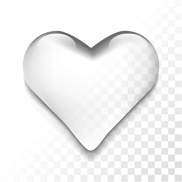 Ícone de coração transparente —  Vetores de Stock
